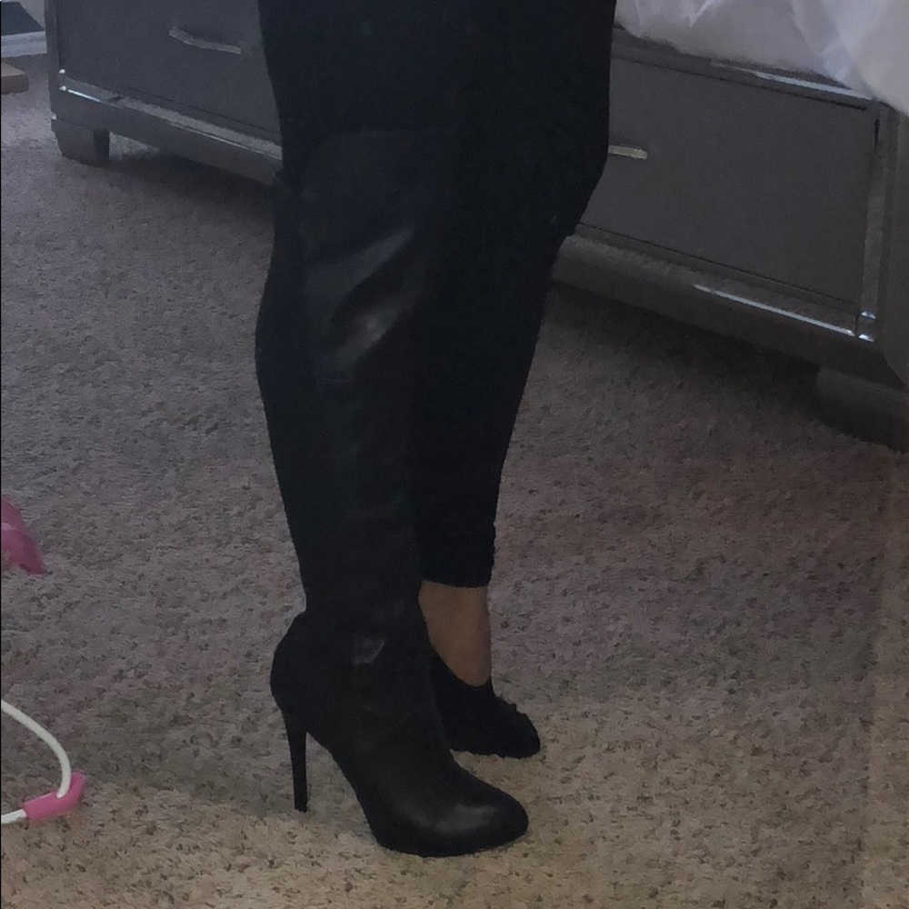 Black Steve Madden Over the Knee High Boots